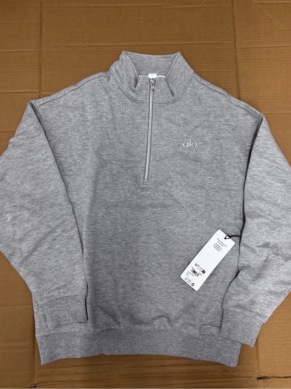 ALO Yoga Men's Heather Gray Half-Zip Pullover